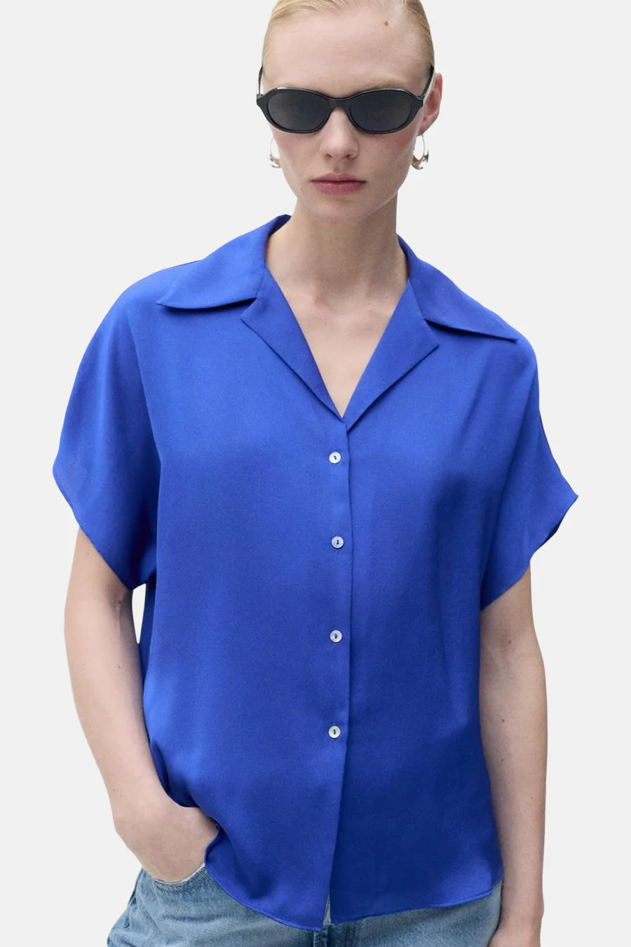 Hemd met korte mouwen - blauw