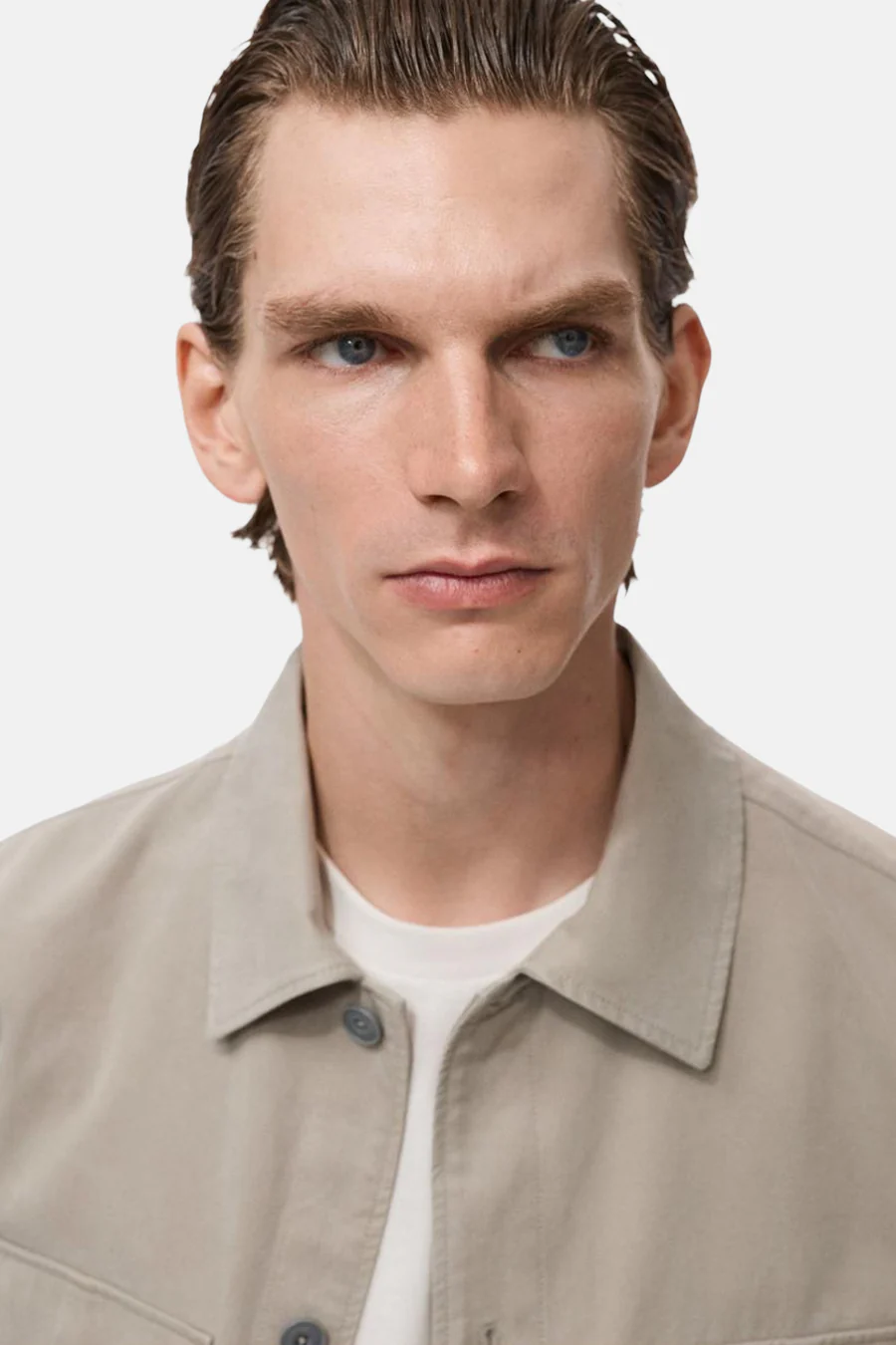 Hemd (lange mouwen) beige - MANGO - Image 4