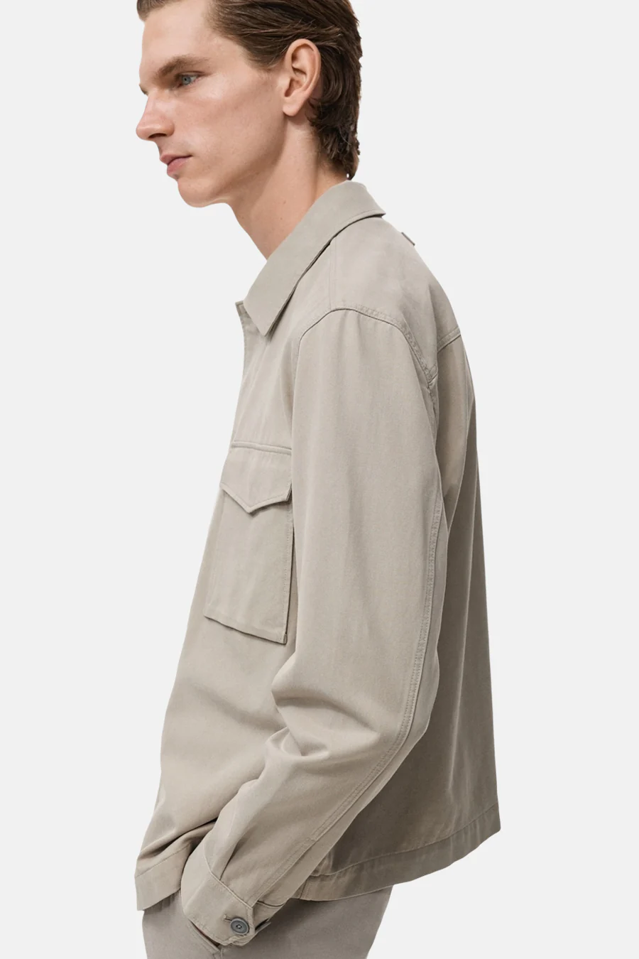 Hemd (lange mouwen) beige - MANGO - Image 5