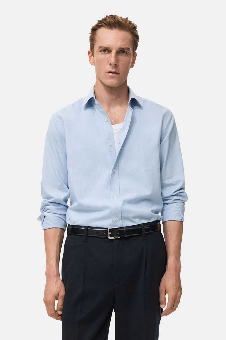 Hemd met lange mouwen - blauw