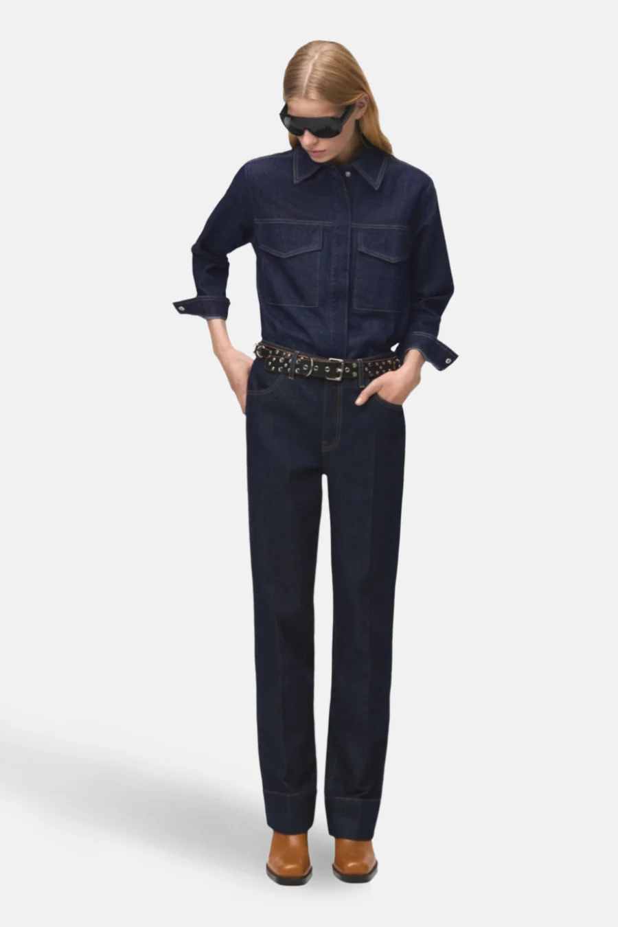 Hemd met lange mouwen - Dark blue denim - Image 2