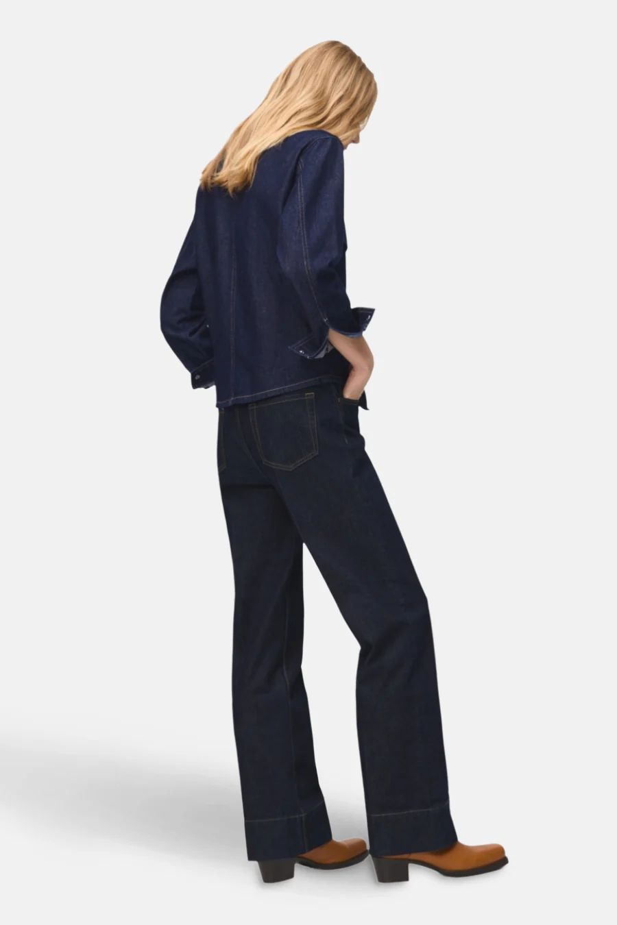 Hemd met lange mouwen - Dark blue denim - Image 3