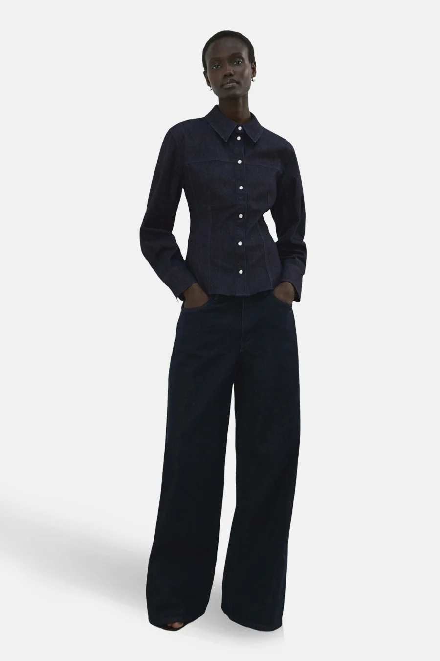 Hemd met lange mouwen - Dark blue denim - Image 2