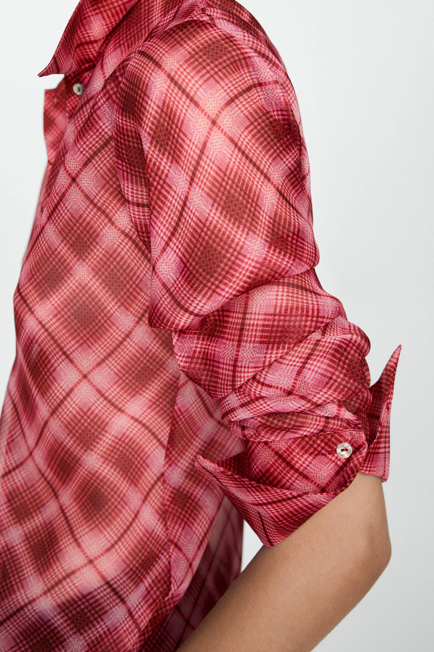 Hemd met lange mouwen - rood - Image 5