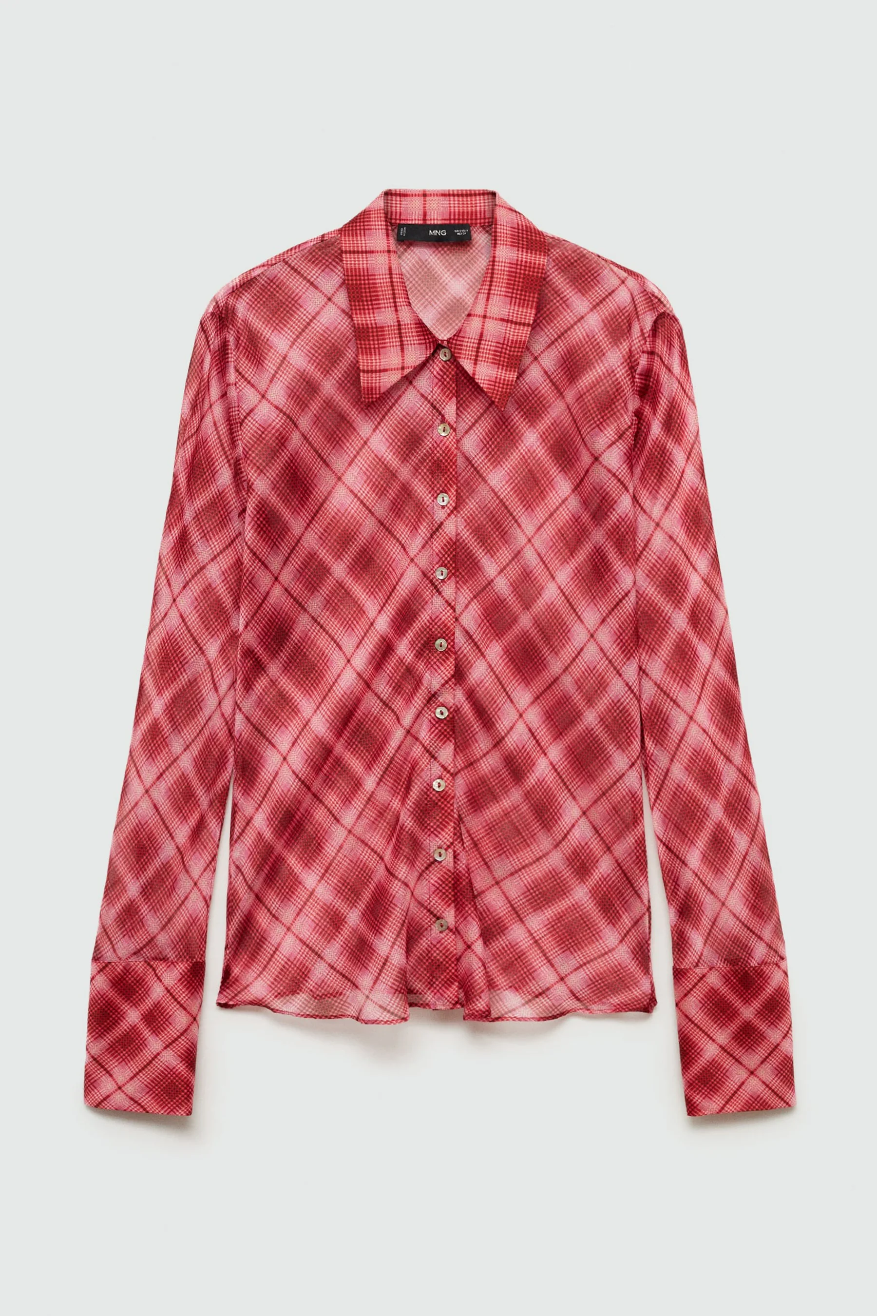 Hemd met lange mouwen - rood - Image 6