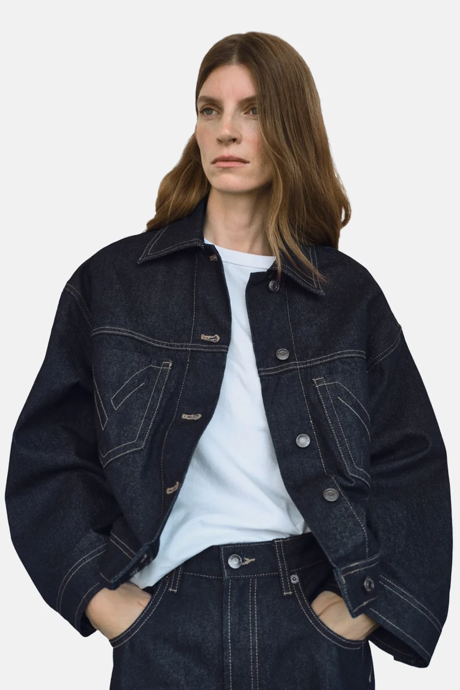 Jeansjas - Dark blue denim - Image 2
