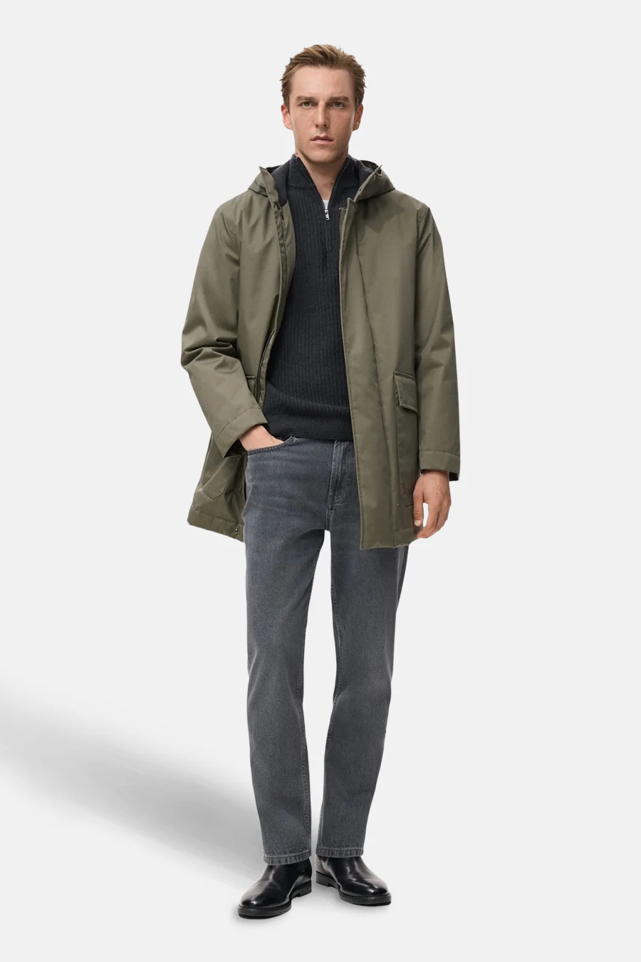 Korte jas - khaki - Image 2
