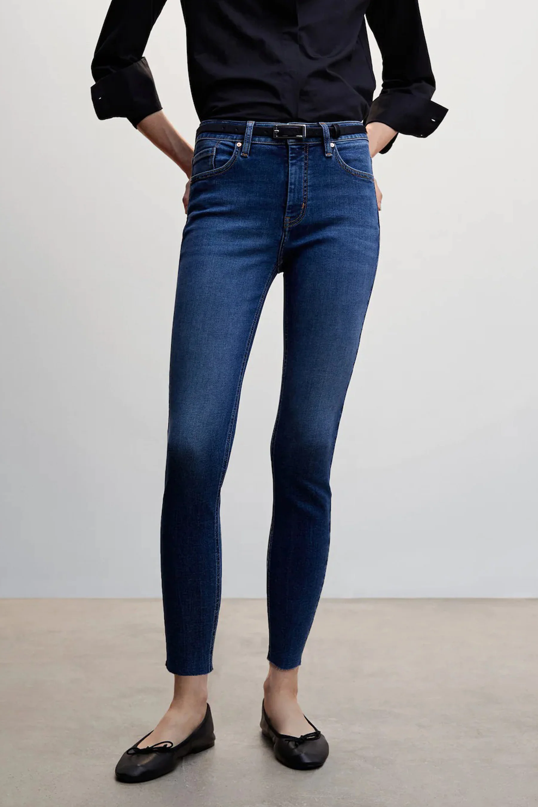 Skinny jeans - mid blue denim