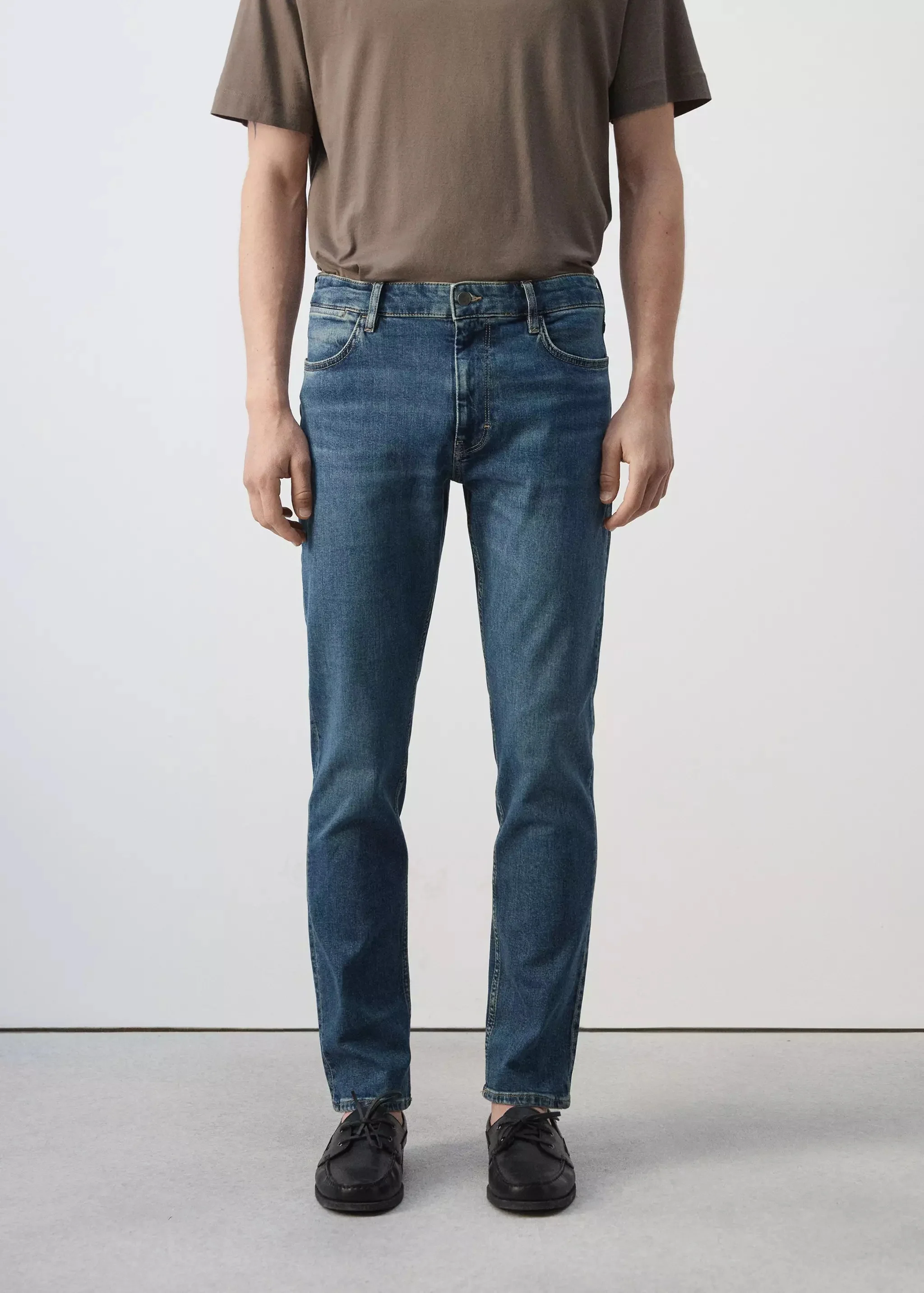 Jeans slim mid blue denim - MANGO