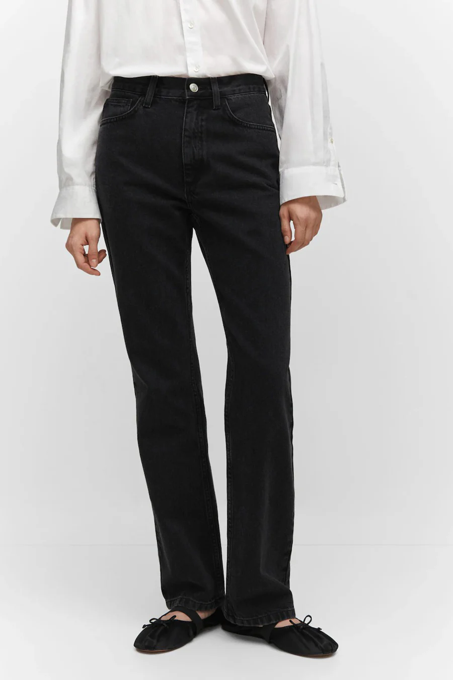 Straight jeans - dark grey denim