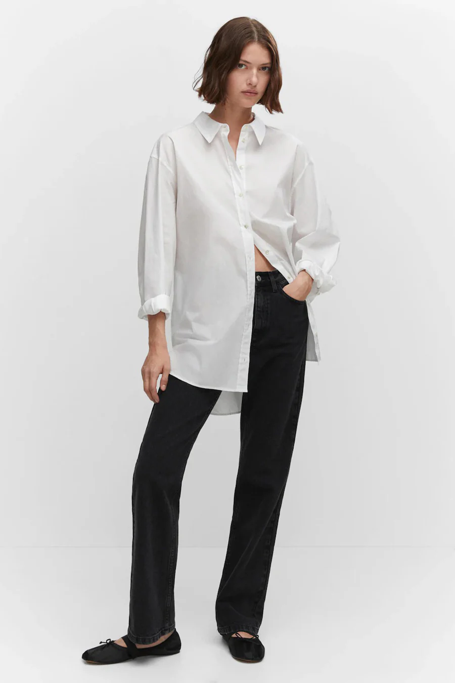 Straight jeans - dark grey denim - Image 2