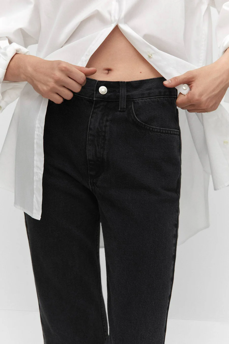 Straight jeans - dark grey denim - Image 6