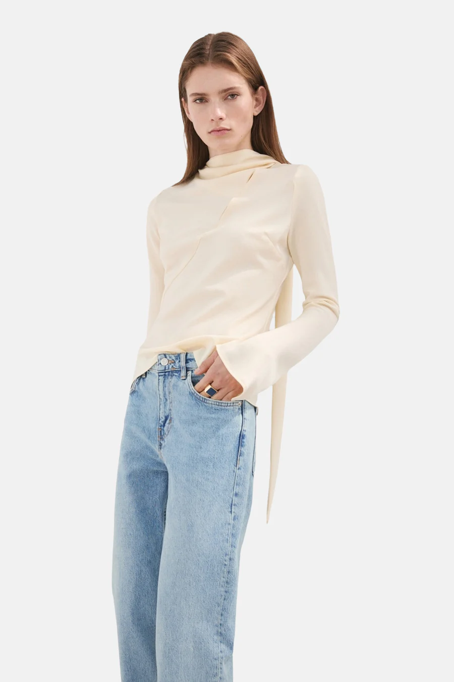 Jeans straight light blue denim - MANGO - Image 4