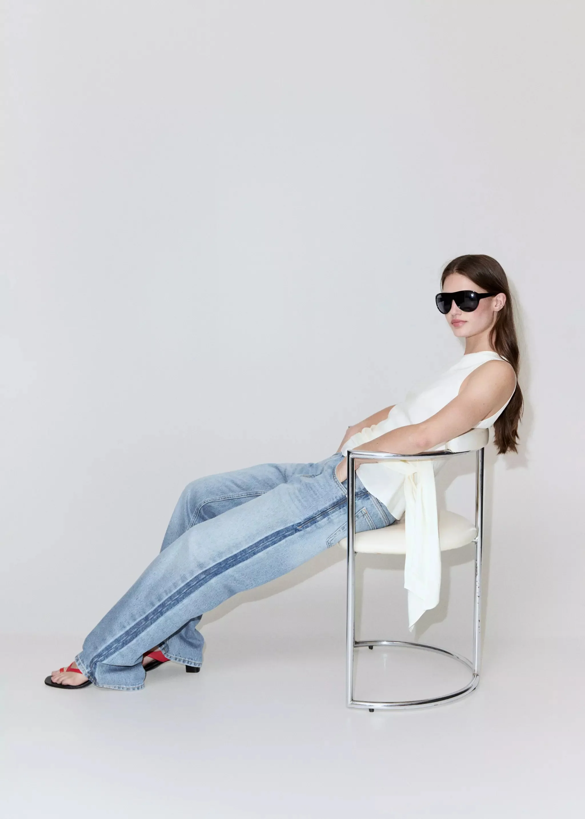 Jeans straight light blue denim - MANGO - Image 4