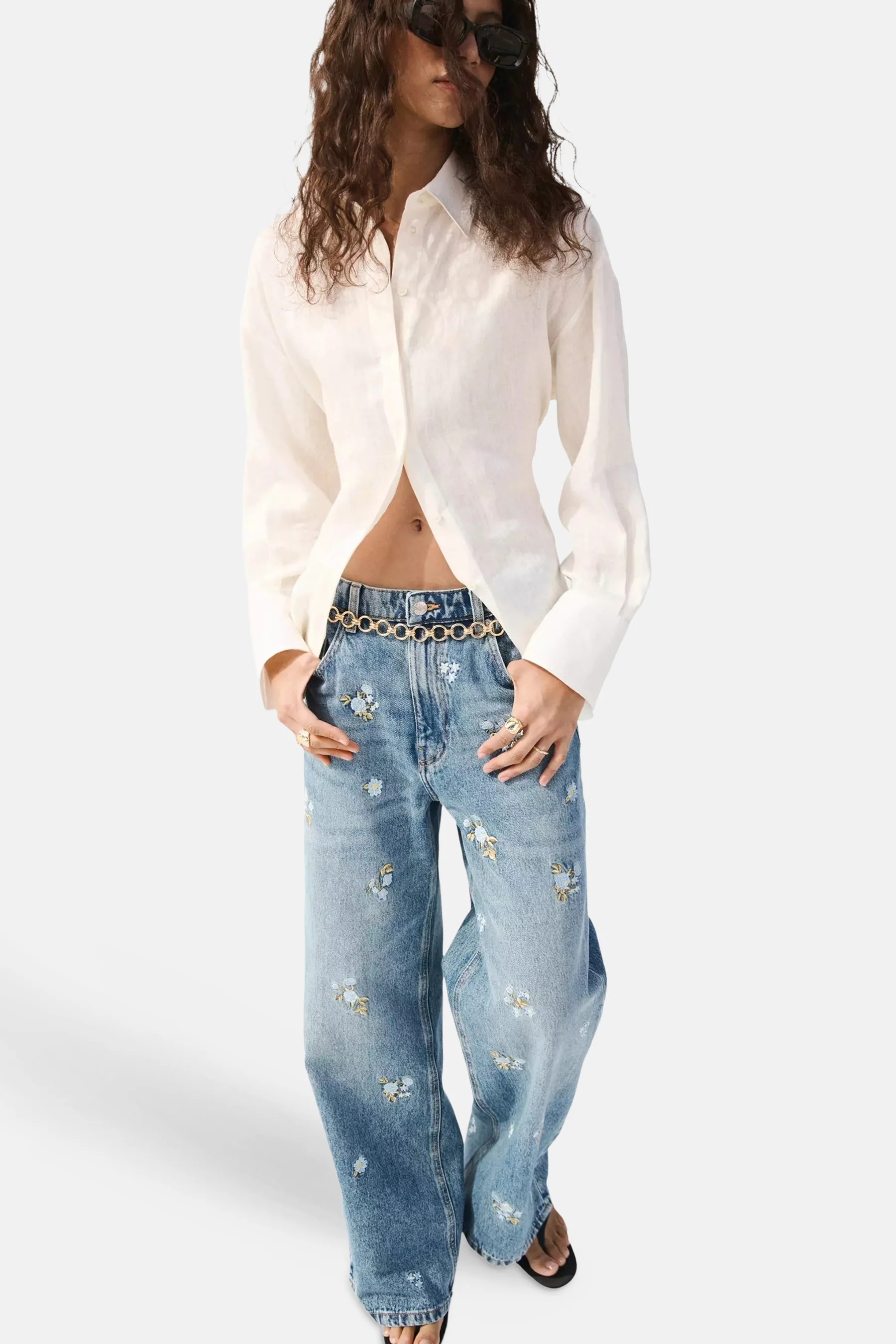 Jeans straight mid blue denim - MANGO - Image 2
