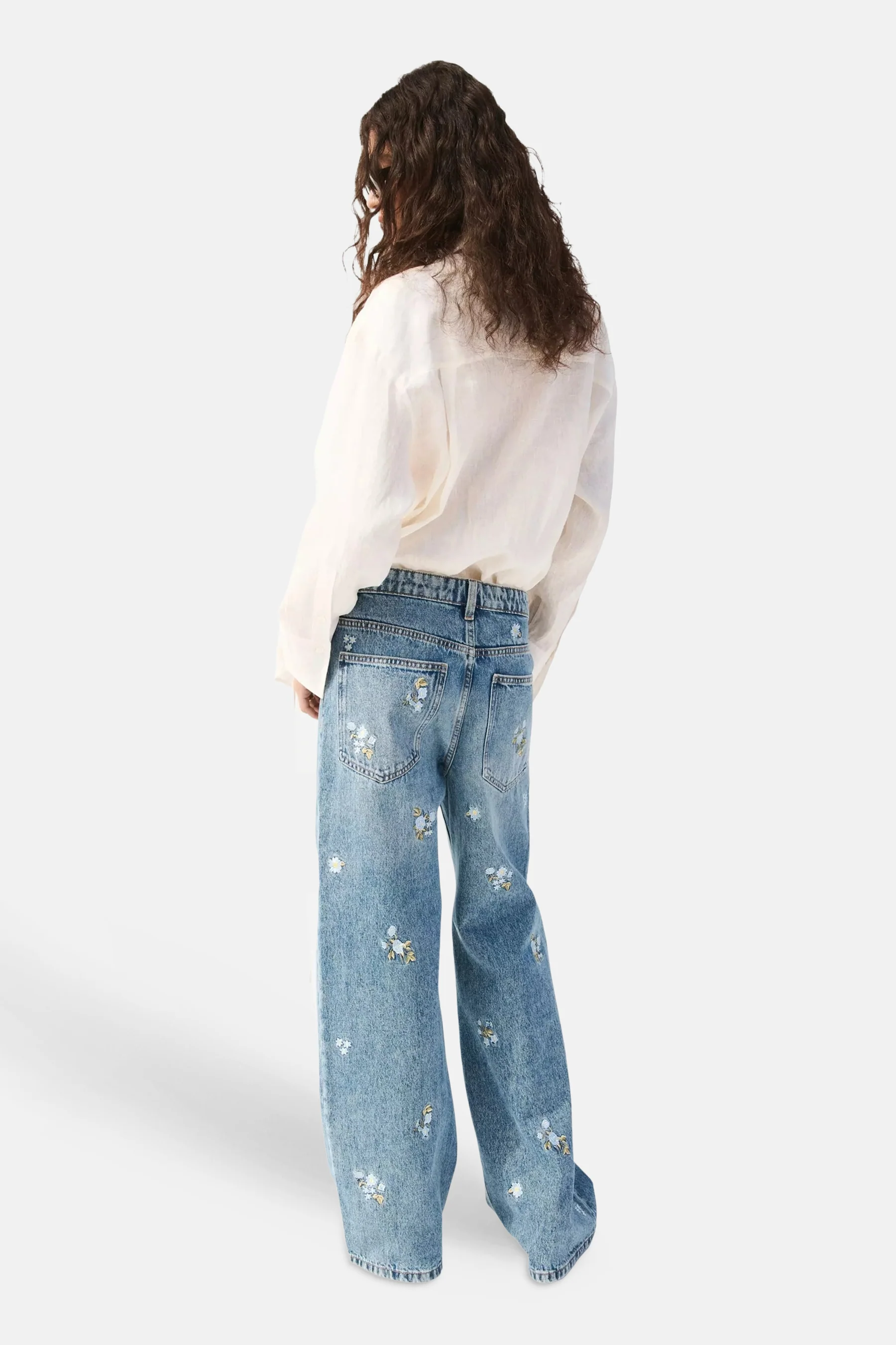 Jeans straight mid blue denim - MANGO - Image 3