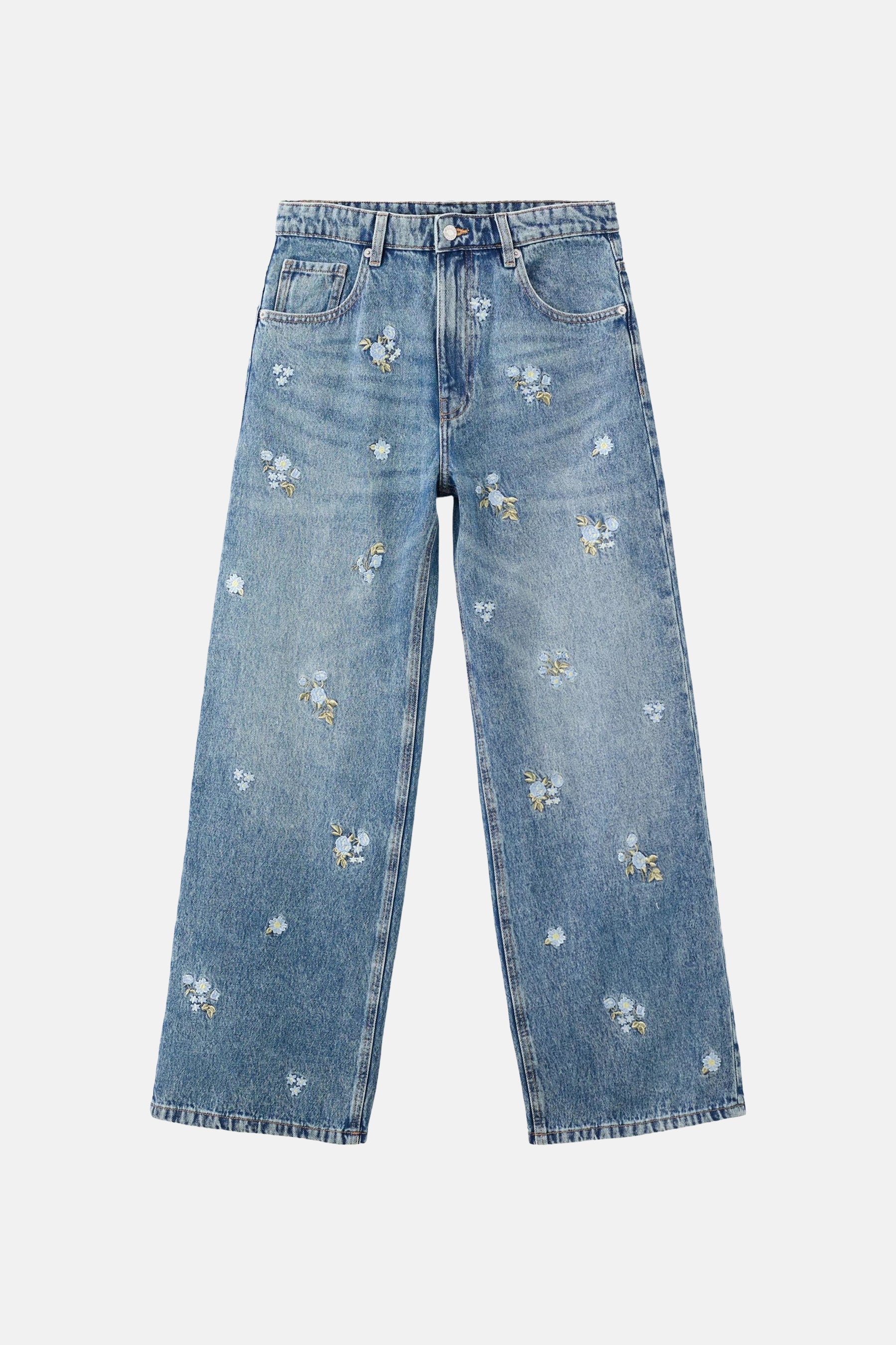 Jeans straight mid blue denim - MANGO - Image 4