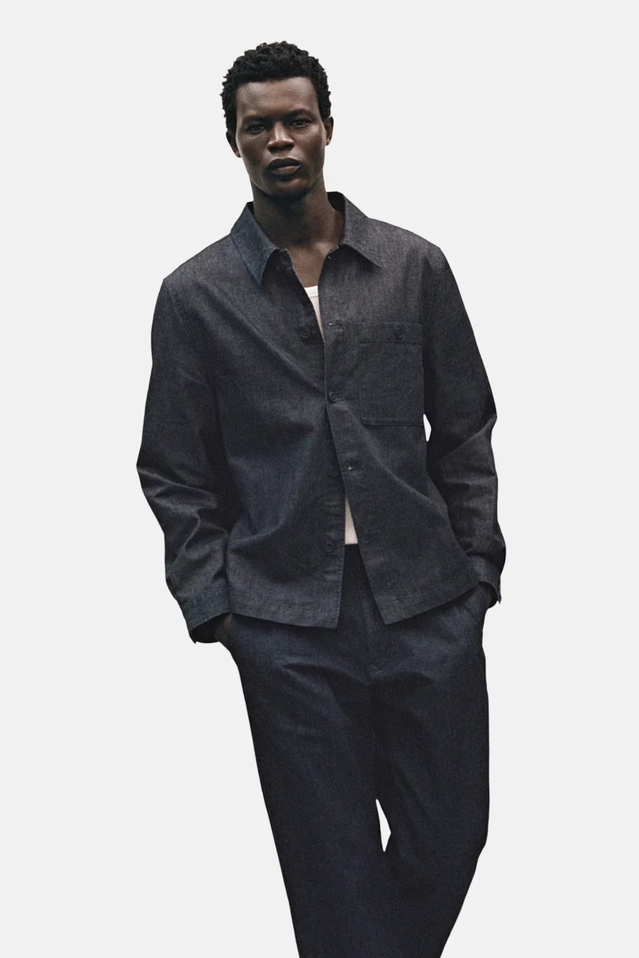 Jeansjas - Dark blue denim - Image 6
