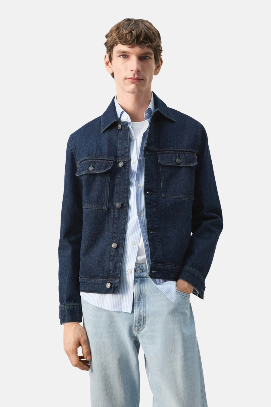 Jeansjas - Dark blue denim - Image 2