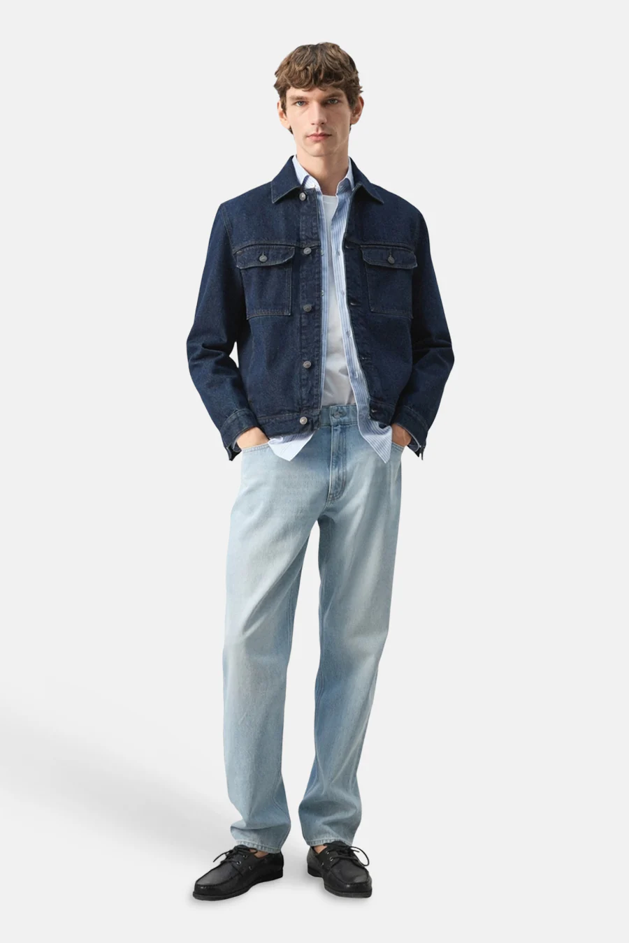 Jeansjas - Dark blue denim - Image 3