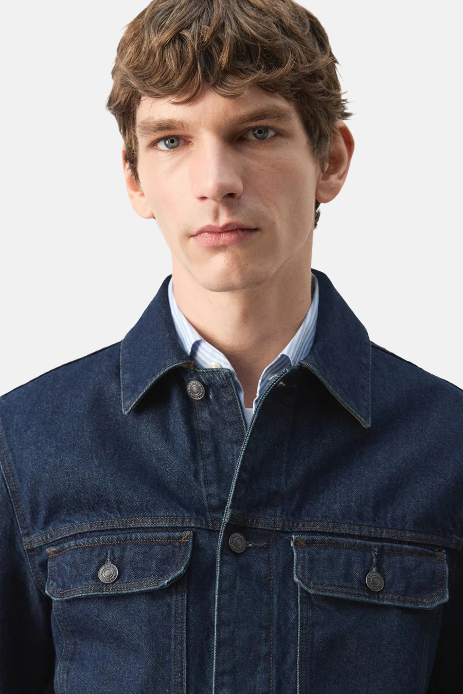 Jeansjas - Dark blue denim - Image 5
