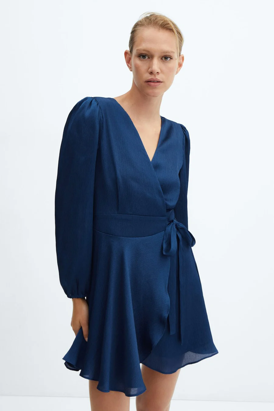 Kleedje met lange mouwen - blauw