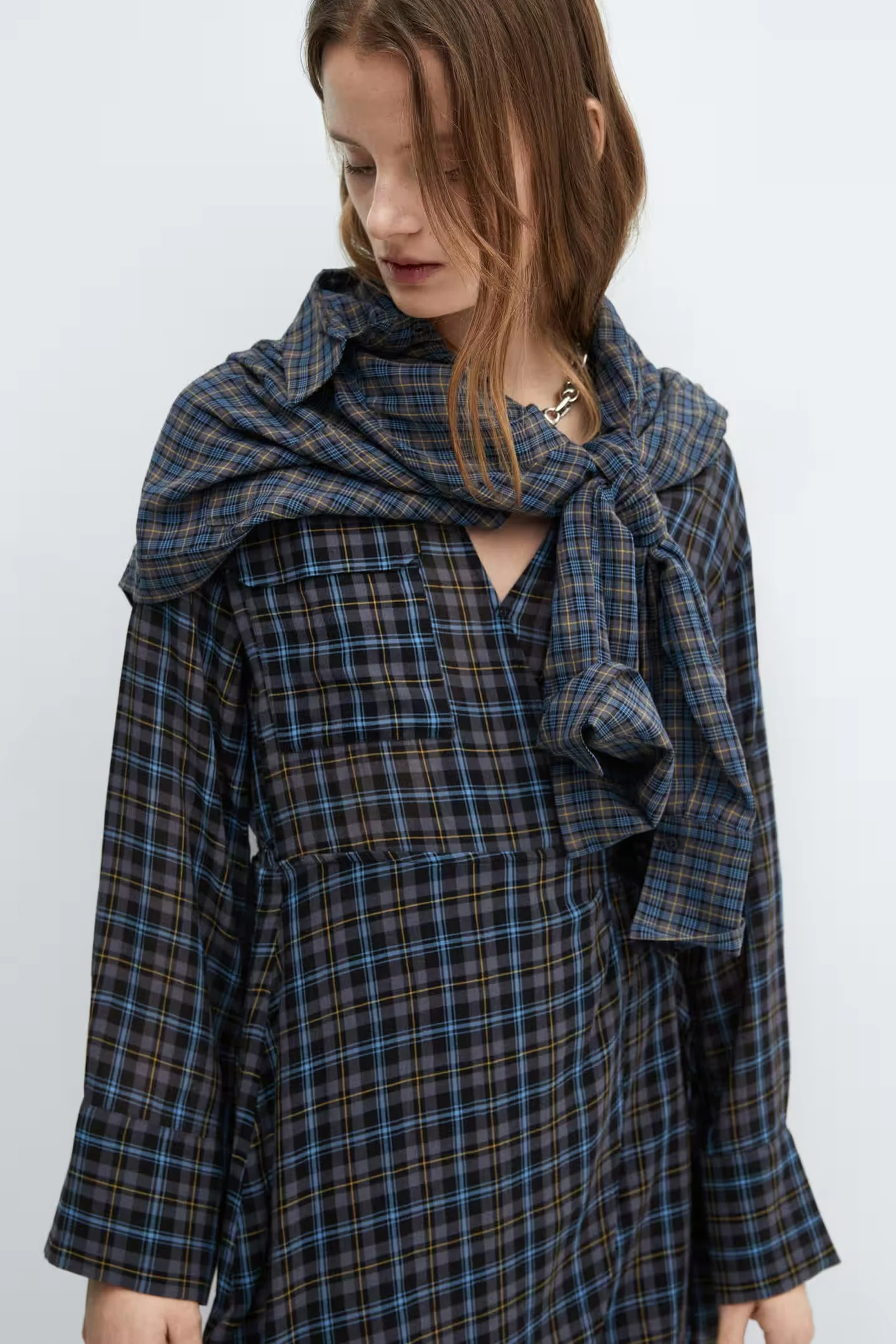 Kleedje met lange mouwen - blauw - Image 5