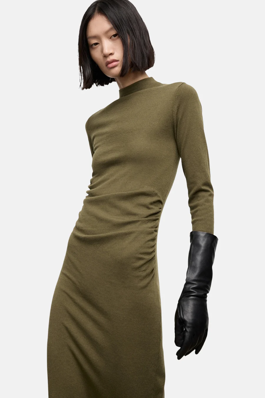 Kleedje met lange mouwen - khaki - Image 2