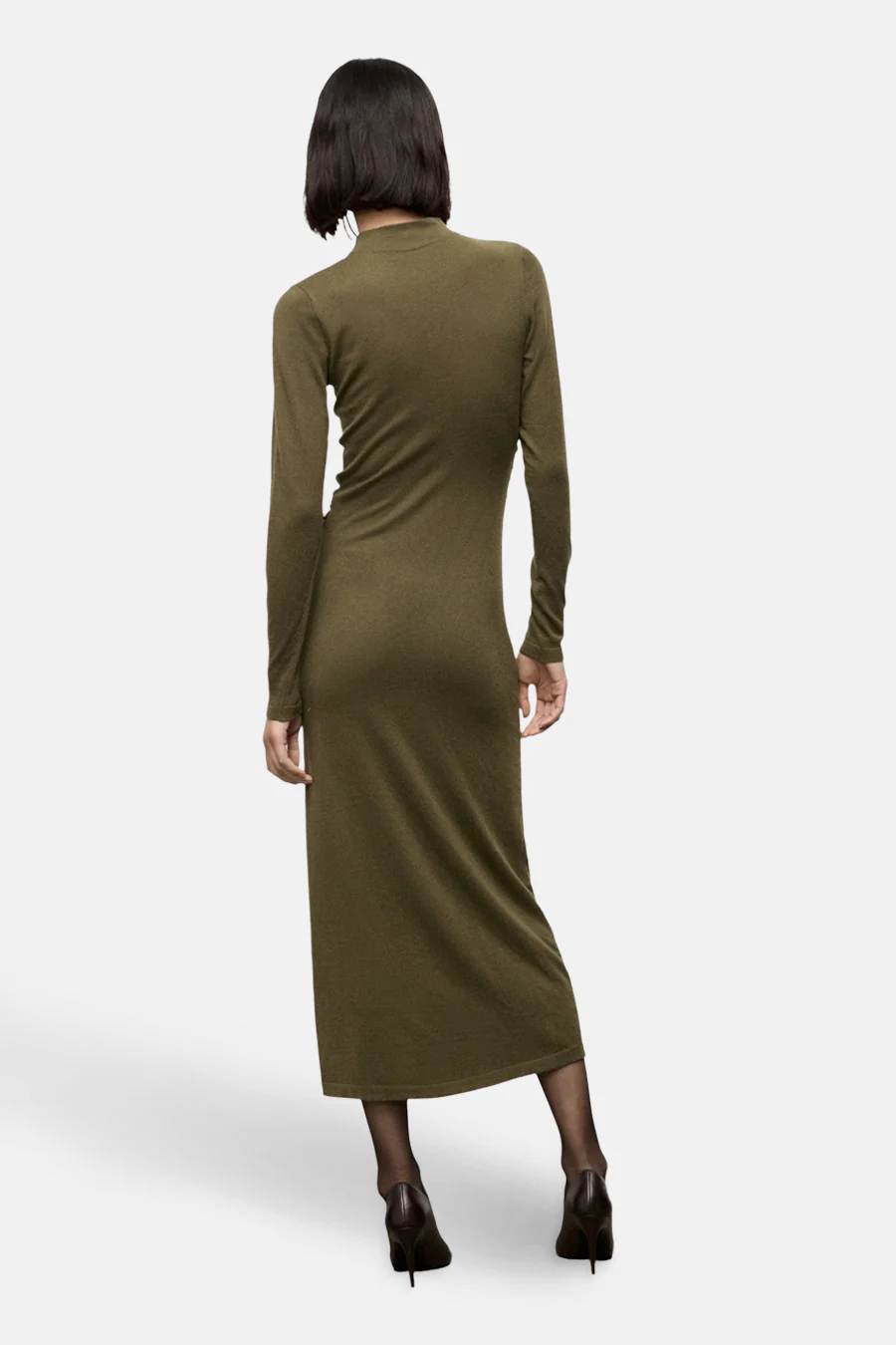 Kleedje met lange mouwen - khaki - Image 3