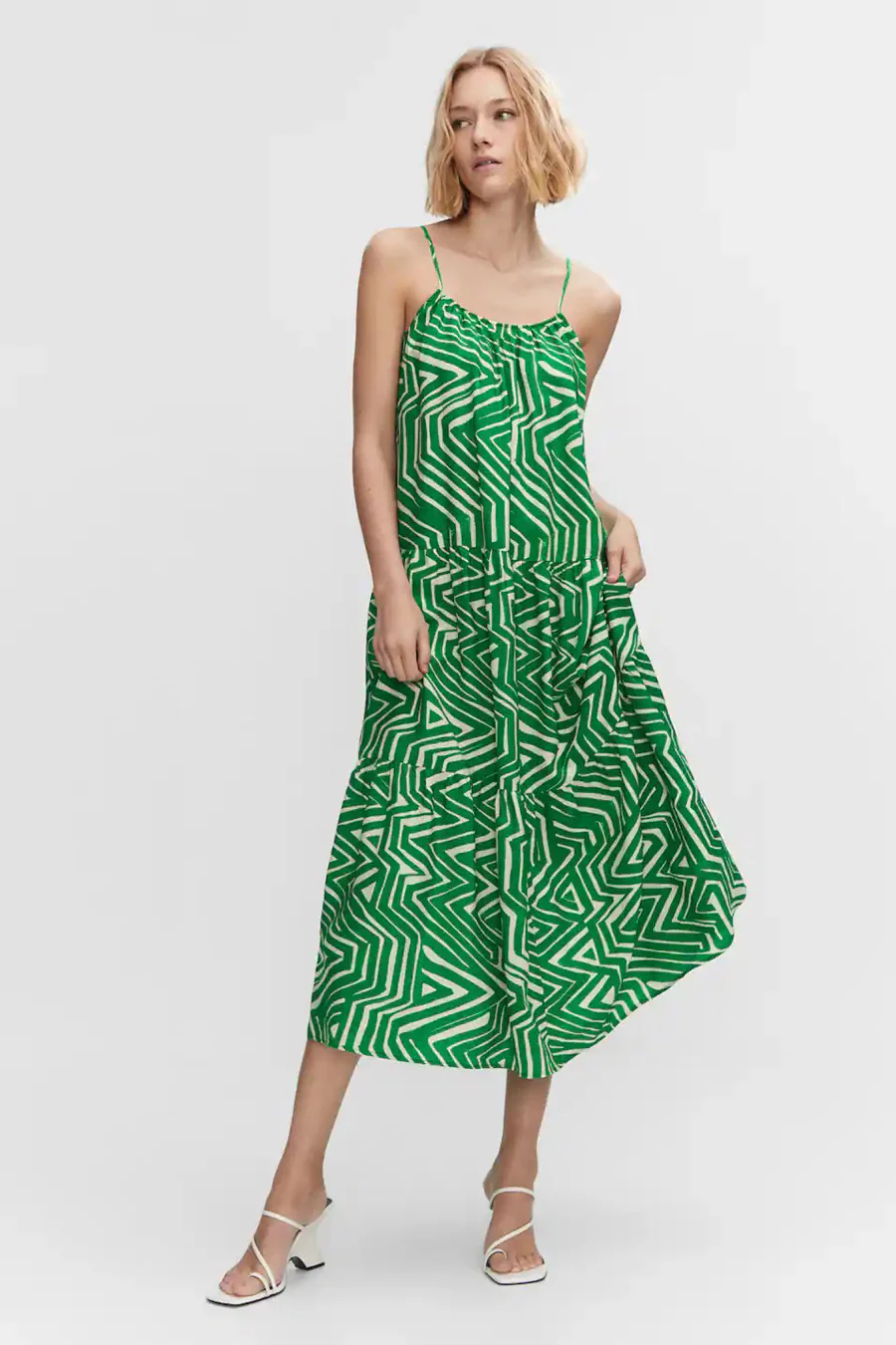 Kleedjes zonder mouwen groen - MANGO