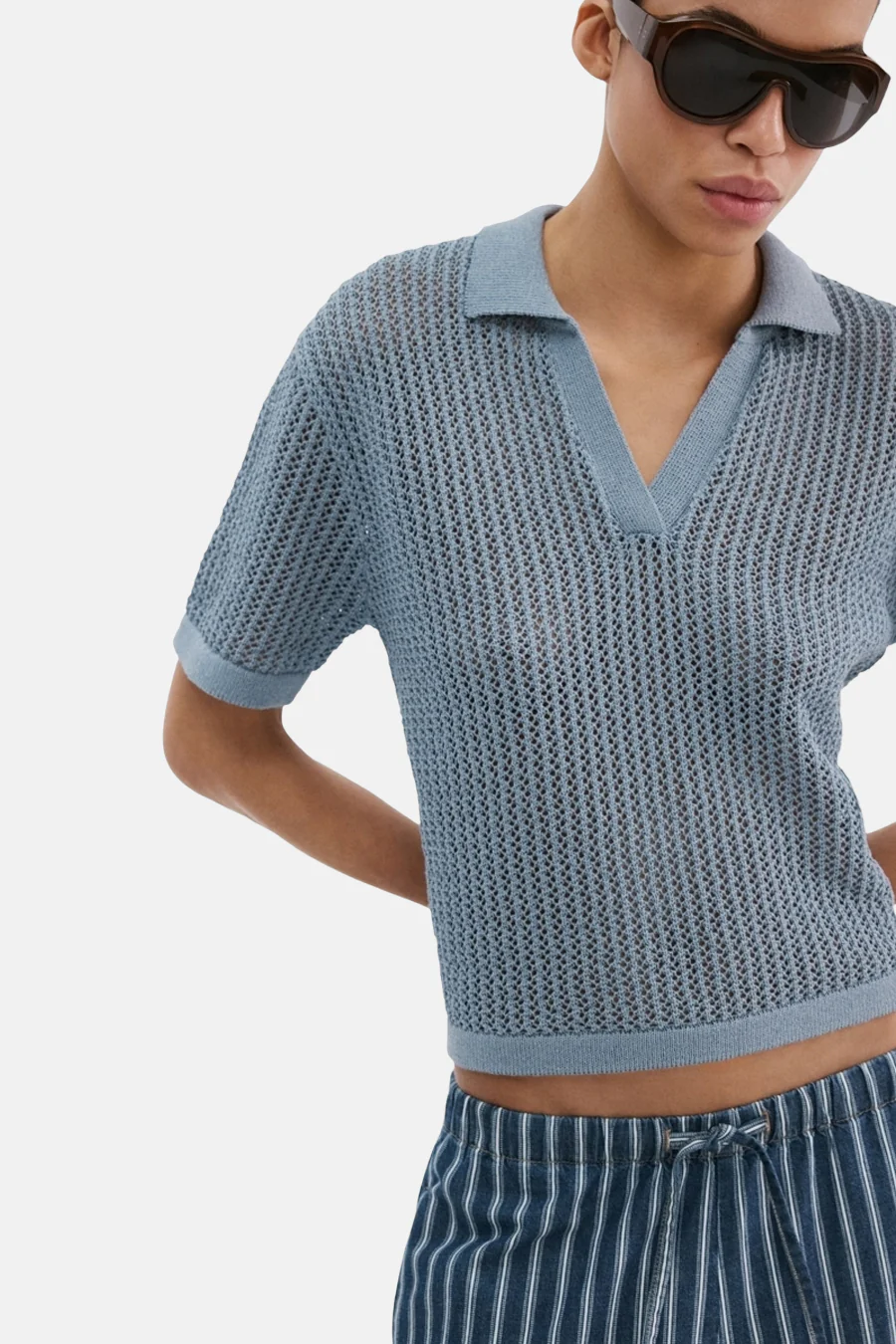 Polo met korte mouwen - blauw