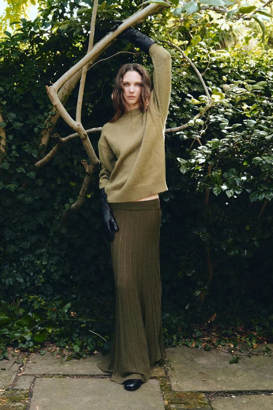 Lange rok - khaki - Image 3