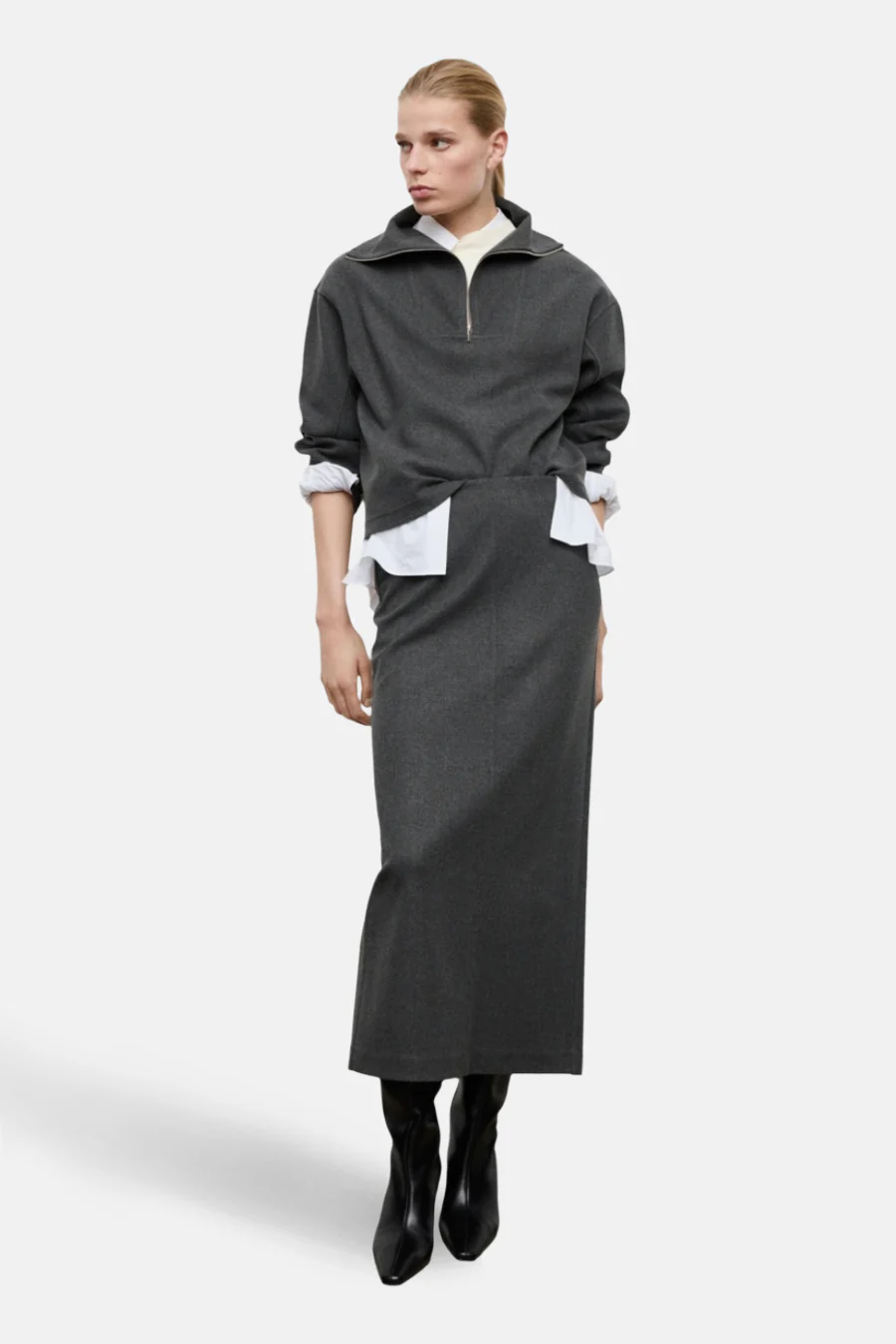 Lange rok - grijs - Image 2
