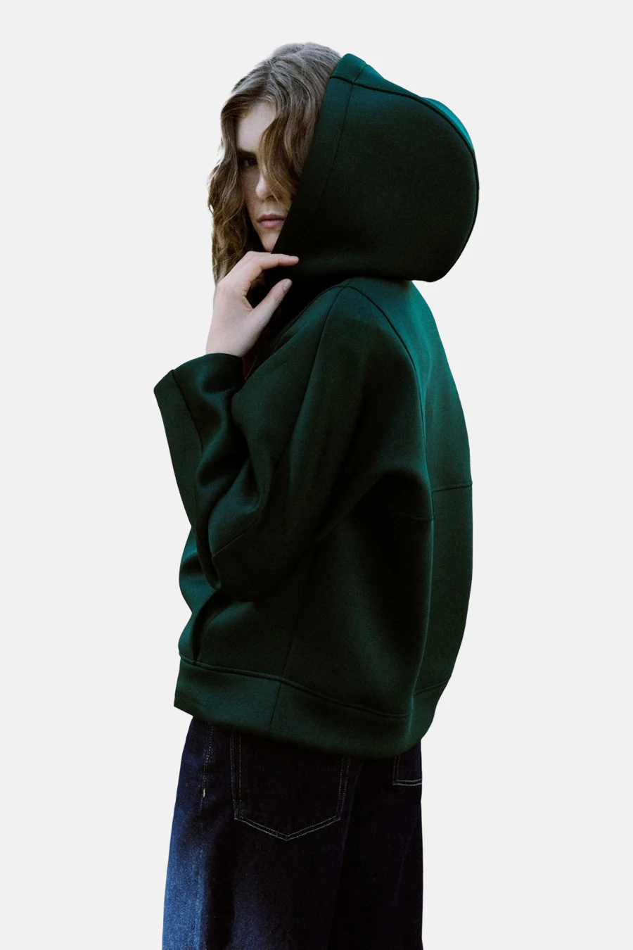 Sweater met kap - groen - Image 4