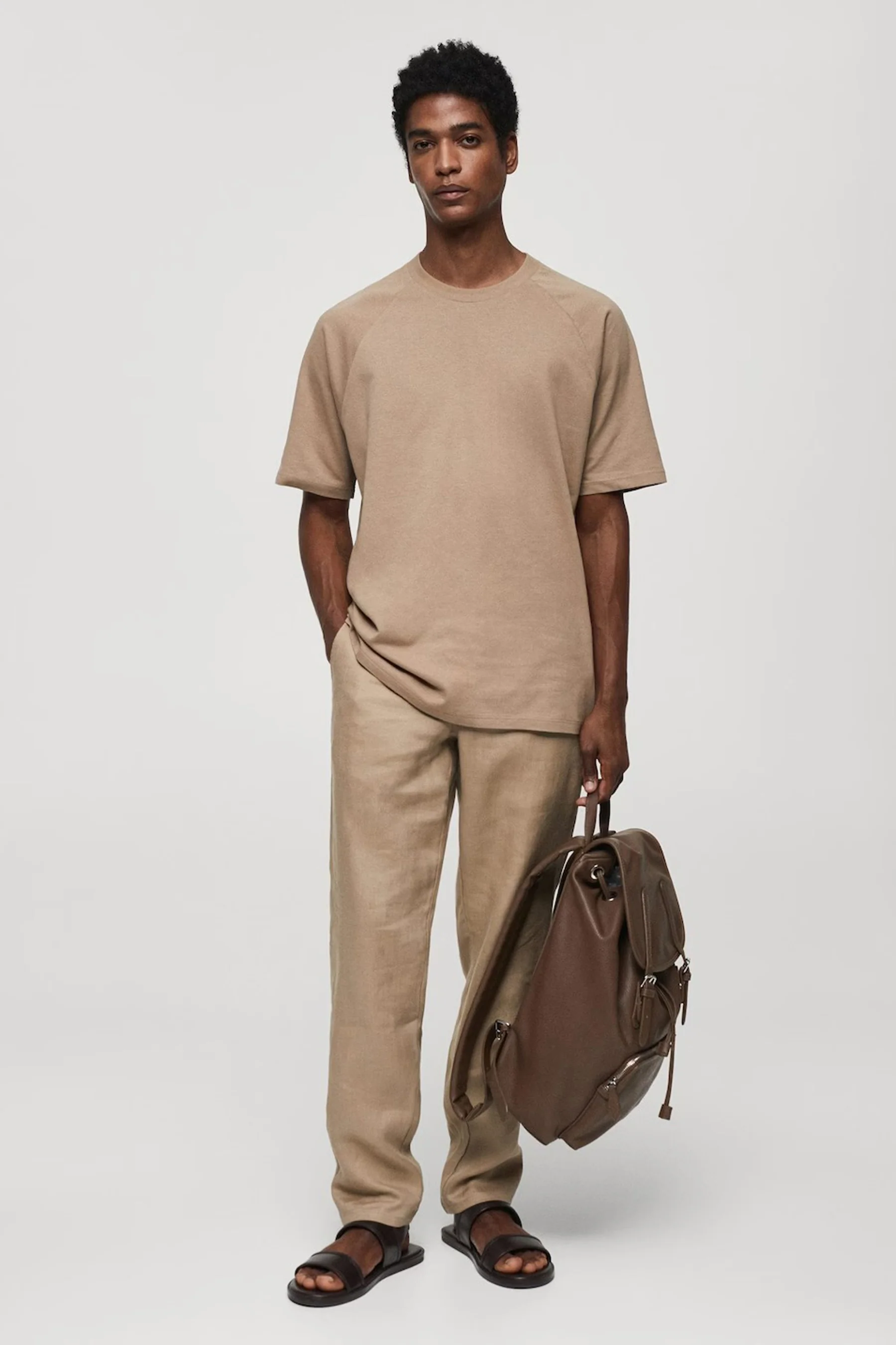 T-shirt met korte mouwen - beige - Image 2