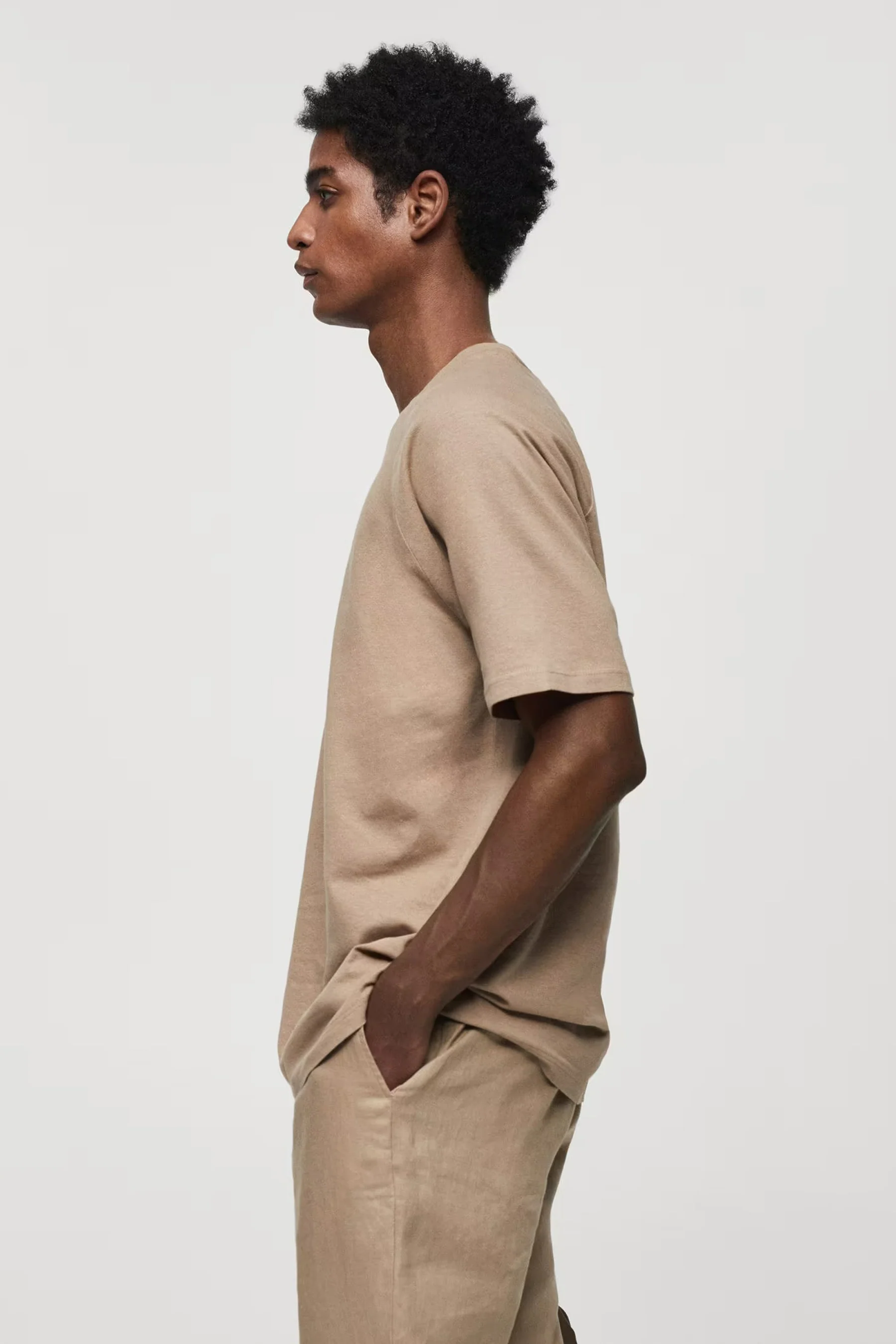 T-shirt met korte mouwen - beige - Image 5