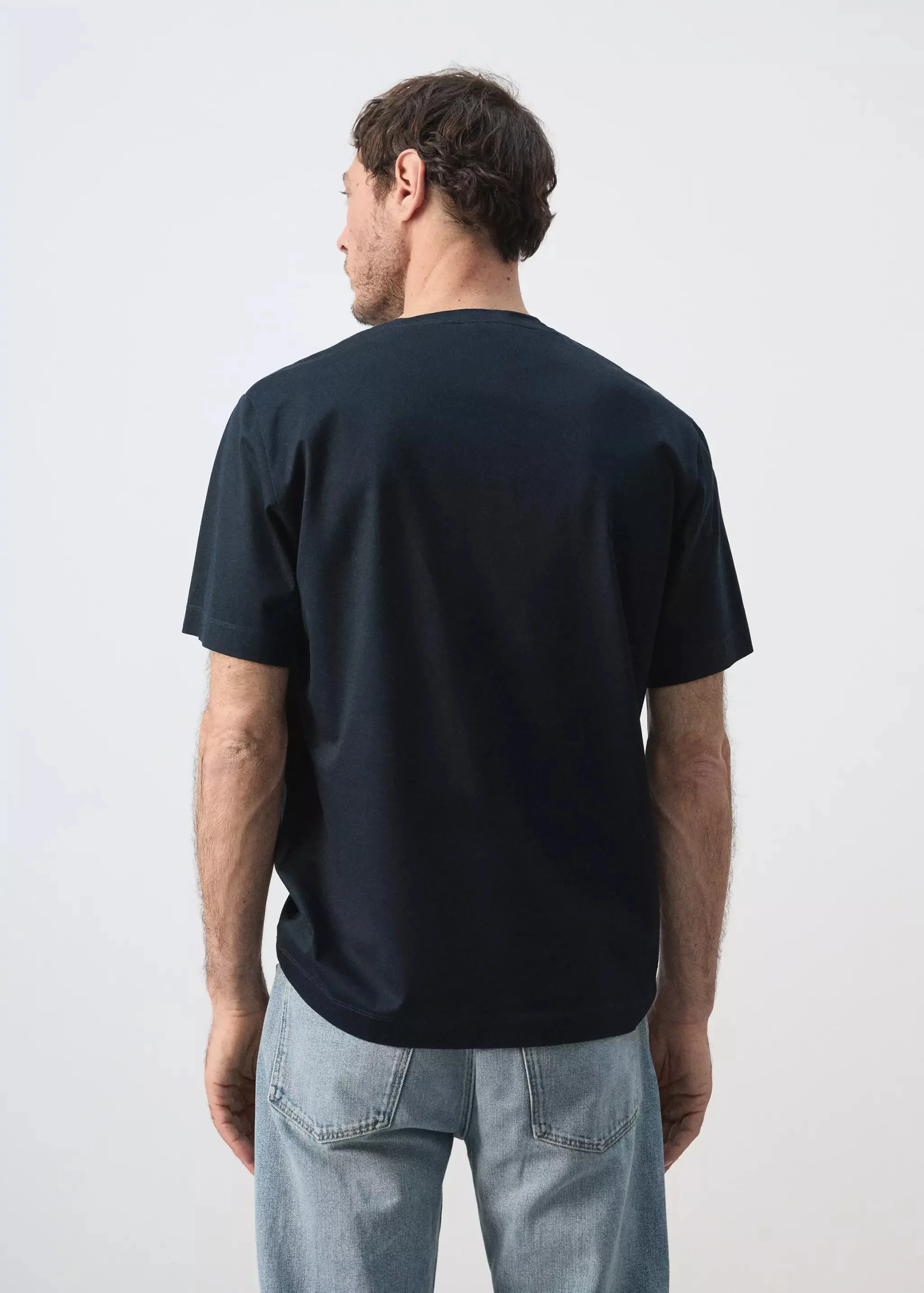 T-shirt (korte mouwen) blauw - MANGO - Image 3