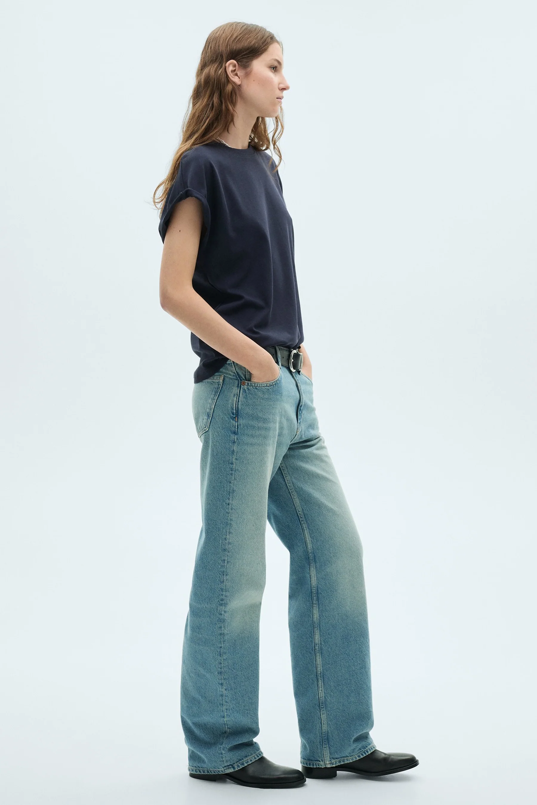 T-shirt met korte mouwen - Donkerblauw - Image 2