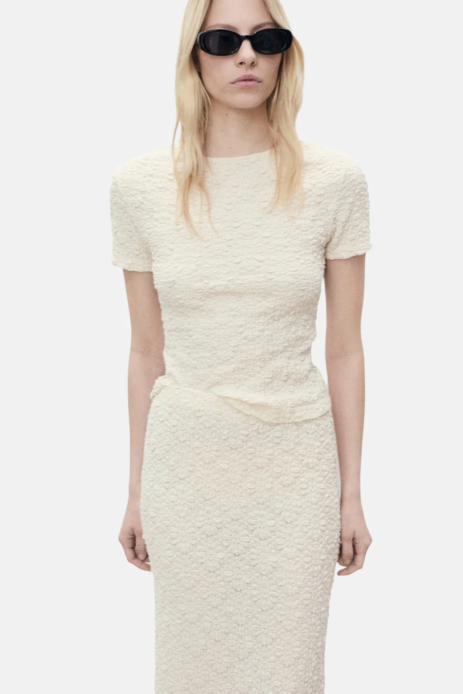 T-shirt met korte mouwen - ecru