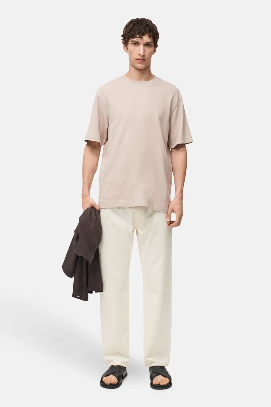 T-shirt met korte mouwen - Beige - Image 2