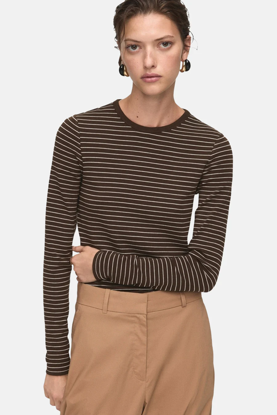 T-shirt met korte mouwen - Bruin
