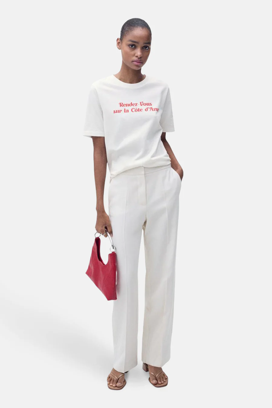 T-shirt met korte mouwen - Wit - Image 2