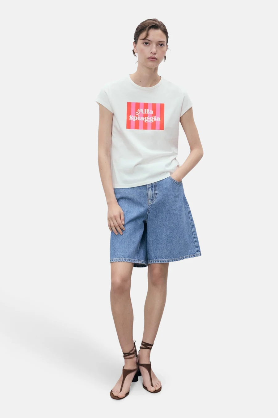 T-shirt met korte mouwen - Wit - Image 2