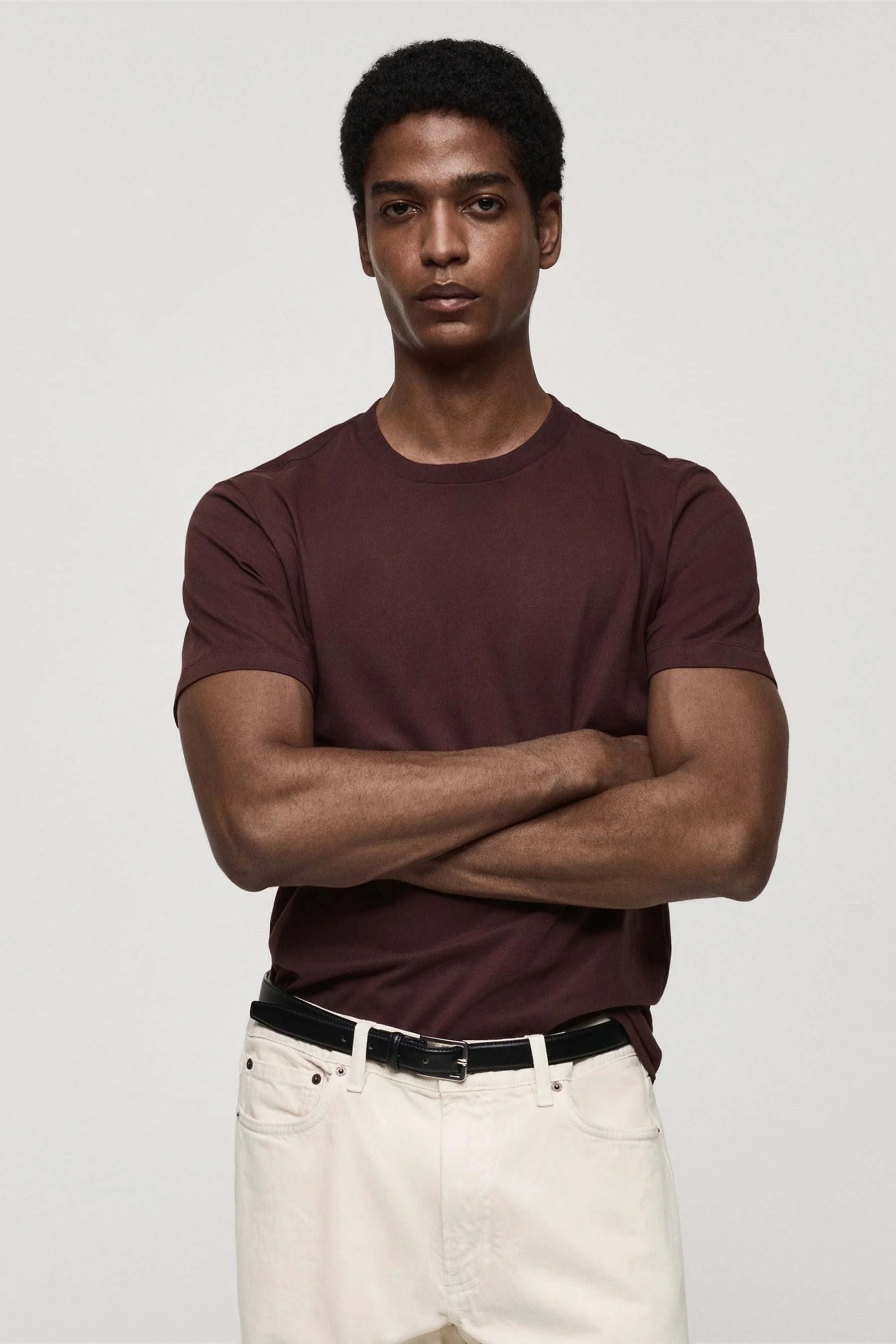 T-shirt met korte mouwen - Bordeaux - Image 2