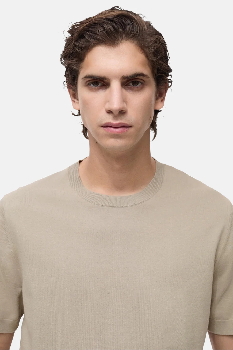 T-shirt met korte mouwen - Beige - Image 4