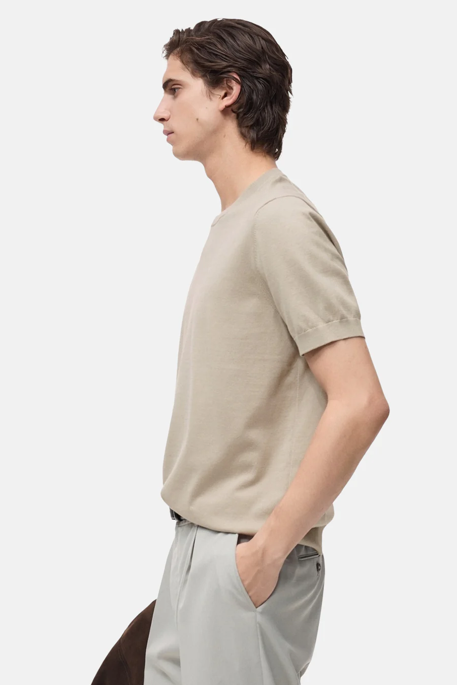 T-shirt met korte mouwen - Beige - Image 5