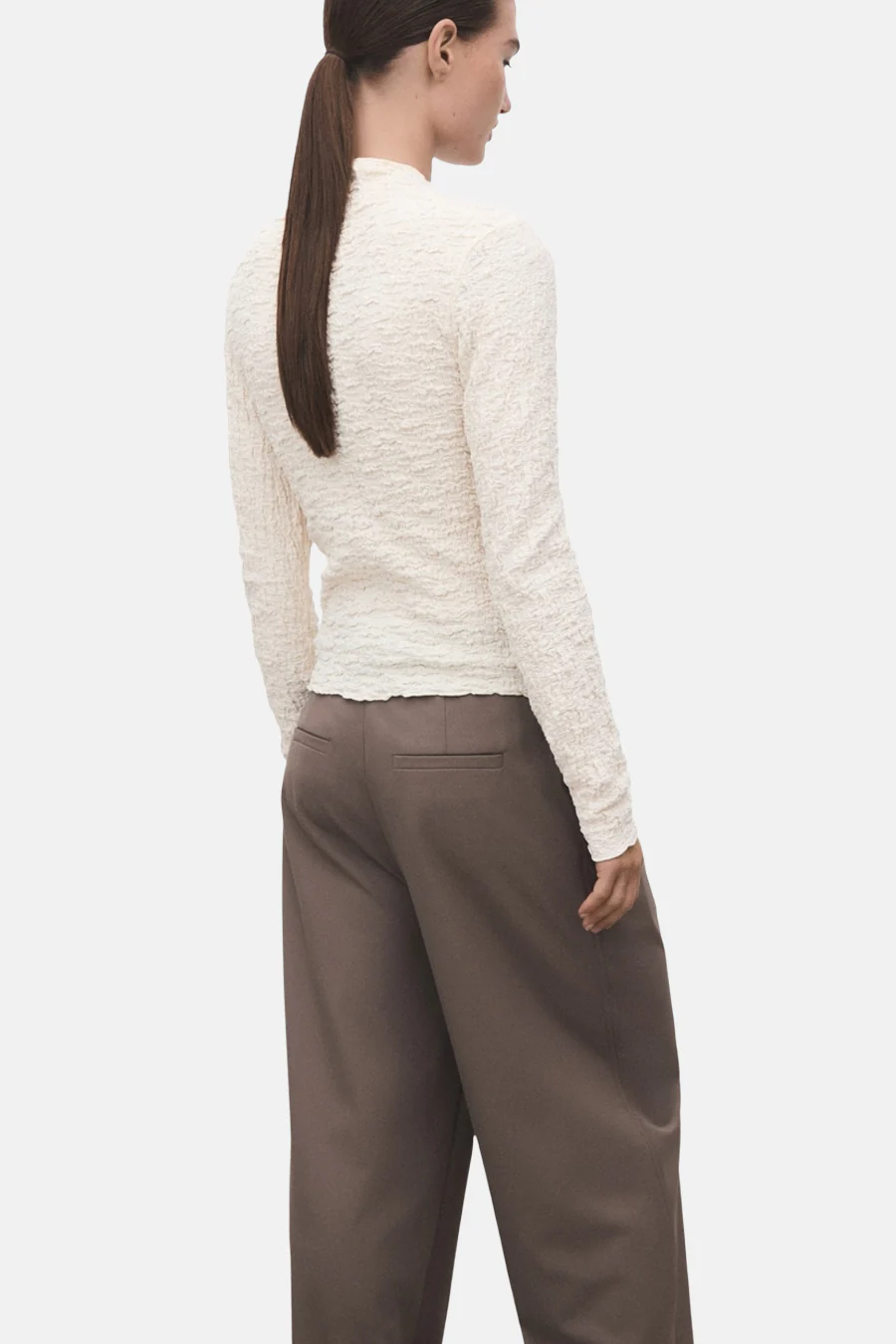 T-shirt met lange mouwen - beige - Image 3