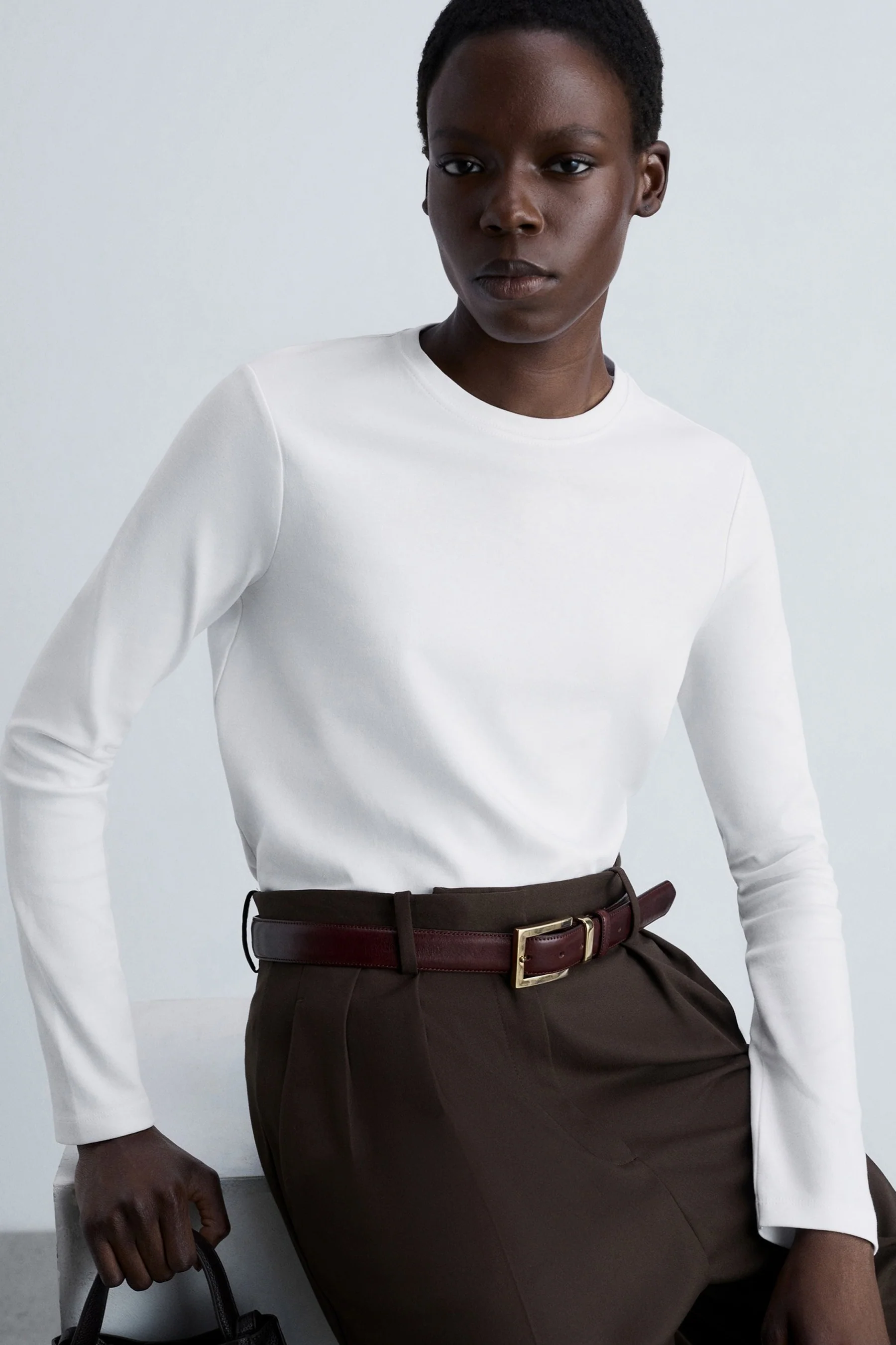 T-shirt met lange mouwen - wit