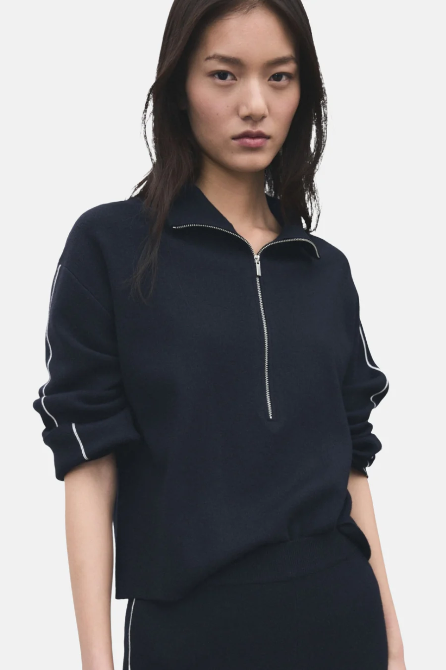 Pull met rolkraag - blauw