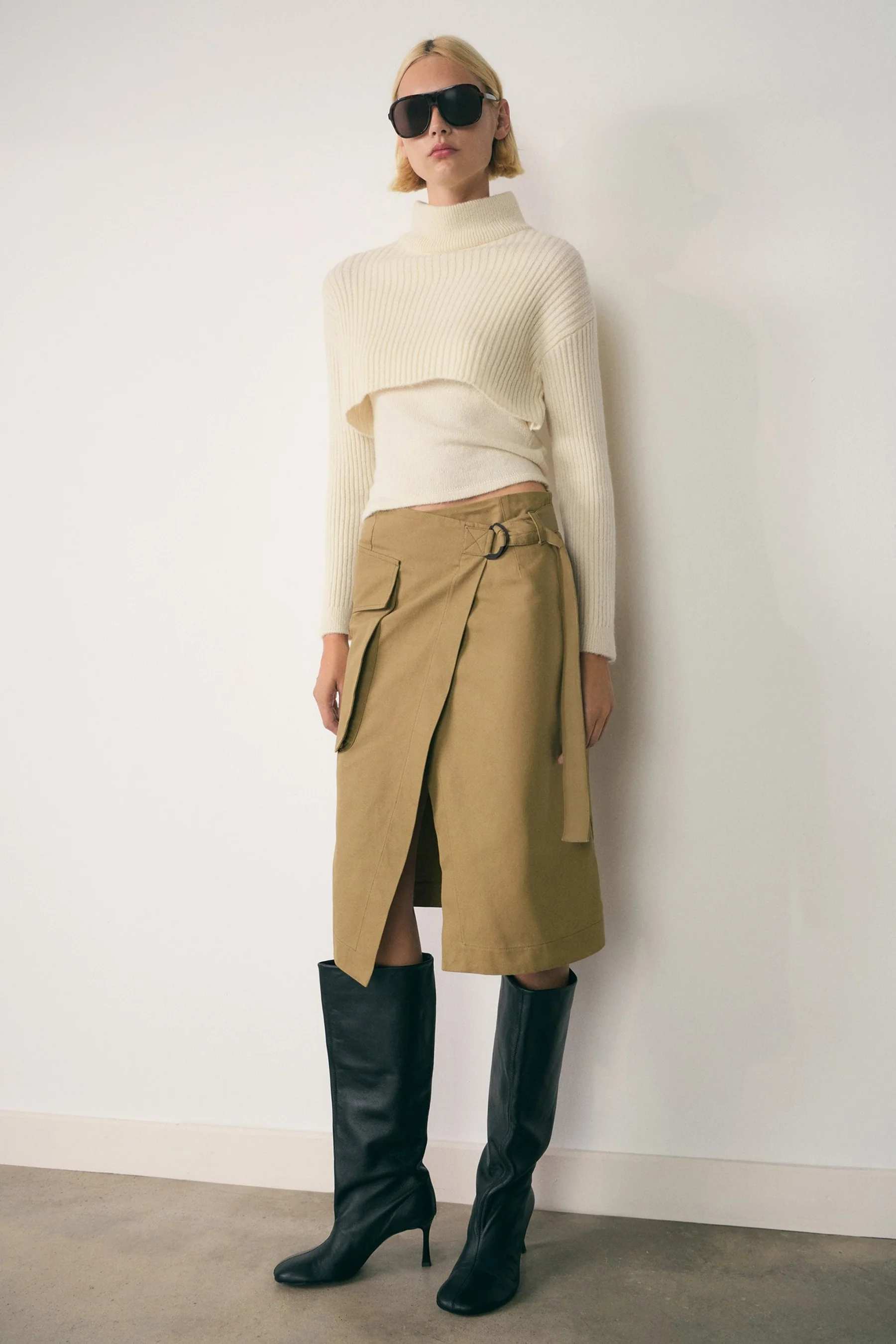 Pull met rolkraag - wit - Image 2